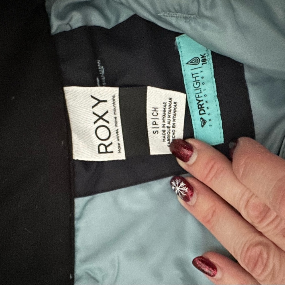 Light Blue/green Roxy Ski Pants size small - Picture 6 of 7